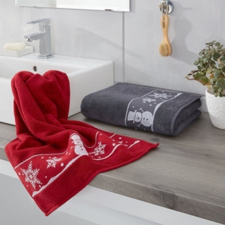 Dyckhoff Gästehandtuch 'Schneemann' 30x50 cm