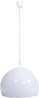 Pendelleuchte HWC-M34, Hängelampe Hängeleuchte Lampe, Ø 40cm Schirm, Kunststoff ~ weiß