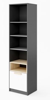 Bücherregal Pok Standregal 90cm graphit grau weiß Buche Ibsen