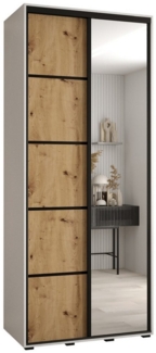 ABIKS MÖBEL Schwebetürenschrank Davos 5 Schlafzimmerschrank mit Spiegel, Kleiderstange und Regalen