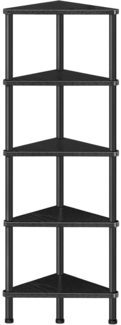 Eckregal 5 Ebenen Industriell Stabil Höhenverstellbar Schwarz HOOBRO