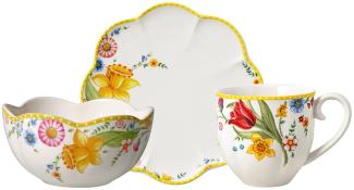 Villeroy & Boch Vorteilset 4 Stück Spring Awakening Frühstücks-Set für 2, 6tlg. gelb,grün 1486387281 und Geschenk + Spende