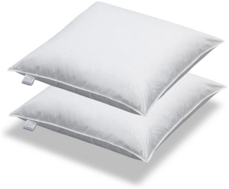 2 Stück Daunen + Federn Kissen Sofakissen Füllkissen 40 x 40 cm