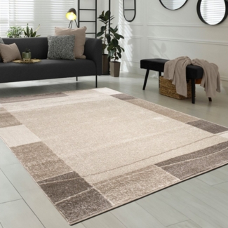 Paco Home Teppich Sinai 054, rechteckig, Höhe: 13 mm, Kurzflor, mit Bordüre, Wohnzimmer & Schlafzimmer, Kundenliebling