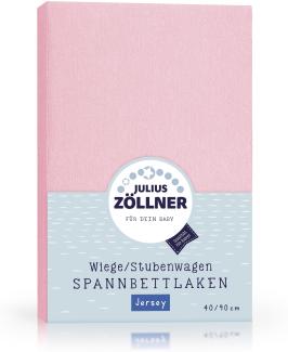 Julius Zöllner Spannbettlaken Jersey rosa,40x90 cm