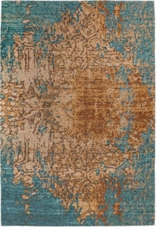 Qiyano Teppich Kurzflorteppich Viraka 700 Türkis 80 x 150 cm, rechteckig, Höhe: 0.5 mm