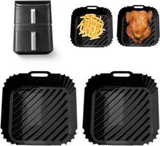 Coonoor Silikonform Silikon-Backform für die Heißluftfritteuse, (2-tlg), Silikonform für Heißluftfritteuse Backform