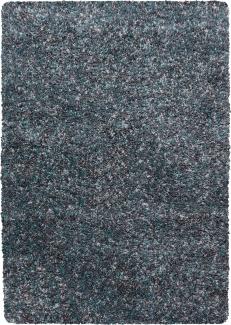 Hochflor Teppich Enrico rechteckig - 160x230 cm - Blau