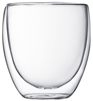 Bodum 4558-10-12 Pavina Gläser 6-er-Set 0.25 l doppelwandig, Transparent, 6 cm, 6