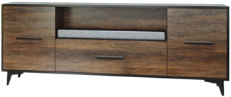 Lowboard "Frida" TV-Unterschrank 179cm shirin walnuss schwarz