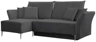 Ecksofa Mokoli (Farbe: Tiffany 19, Füße: Silber)