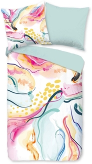 Good Morning Renforcé Bettwäsche 155 X 220 cm + 1- 80 X 80 cm Magic modern print bunt