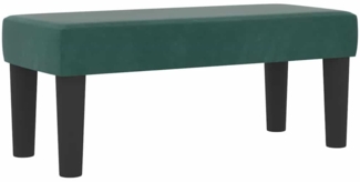 vidaXL Boxspringbett mit Matratze Dunkelgrün 80x200 cm Samt 3344411
