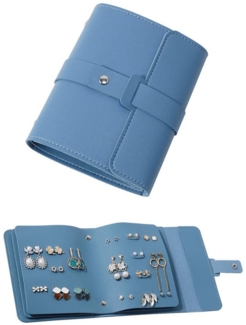 Coonoor Schmuckkasten Praktischer Ohrring Organizer – Kompakte Aufbewahrung (1 St), für 42 Paar Ohrstecker im Buchformat, Ideal für Reisen und Zuhause