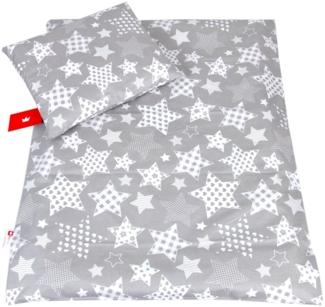 BABYLUX 2 tlg. Set Bezug für Kinderwagen Stubenwagen oder Wiege Garnitur Bettwäsche Kissen Decke 60x78 cm (96. Sternbild)