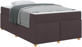 vidaXL Bettrahmen mit Matratze Dunkelbraun 120 x 190 cm Stoff 3399345