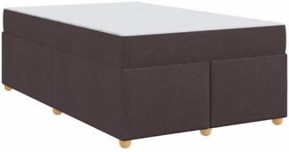 vidaXL Bettgestell mit Matratze Dunkelbraun 120 x 190 cm Stoff 3399345