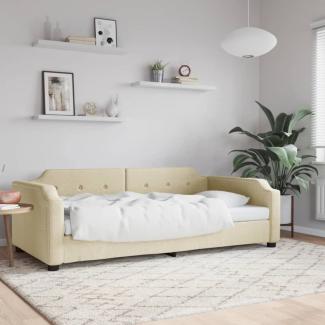 vidaXL Tagesbett Creme 80x200 cm Stoff 354204