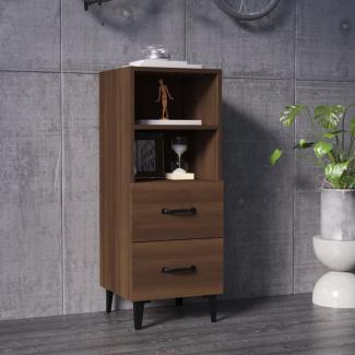 Sideboard Braun Eichen-Optik 34,5 x 34 x 90 cm Holzwerkstoff [817419]