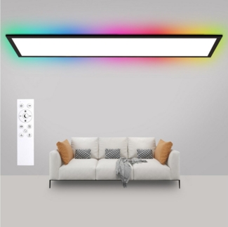 Oraymin Deckenleuchte LED Panel Dimmbar CCT+RGB Fernbedienung Ultraflach, RGB, LED fest integriert, 3000K~6500K, RGB, Ultra-Dünnes LED Panellicht RGB+CCT 30W mit Fernbedienung 3300LM