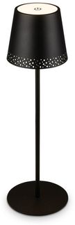 BRILONER – LED Akku Tischleuchte 2 in 1, Stufenweise Dimmbar, Touch, Mobiles Licht, LED Tischlampe Aussen, LED Tischleuchte kabellos, Schwarz