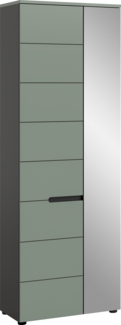 Garderobenschrank (B/H/T: 190x65x37 cm) in Smoke Green Nachbildung