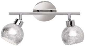 Deckenlampe, flexibel, Chrom, 2 flammig, L 32,5cm, FARA