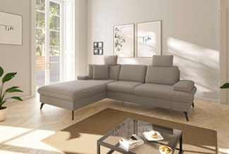 sit&more Ecksofa Morris Jubi L-Form, inkl. Armteilfunktion und 1 Zierkissen, wahlweise mit Bettfunktion