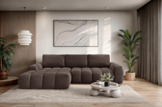 INOSIGN Ecksofa AZITA klein optionale Schlafsofa mit Bettkasten, B/T/H: 270/166,5/84cm, L-Form mit Wellenunterfederung, Bubble-Optik