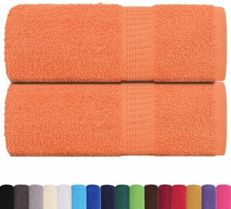 vidaXL Gästetücher 2 Stk. Orange 30x50 cm 360 g/m² 100% Baumwolle 136899
