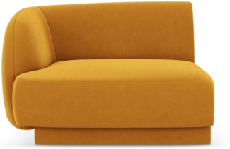 Micadoni Eckmodul Miley 1-Sitzer Samtstoff Gelb Links