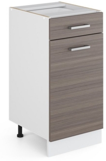 Vicco Küchenschrank R-Line Hängeschrank Unterschrank Küchenzeile Küchenunterschrank Arbeitsplatte, Möbel verfügbar in anthrazit und weiß (edelgrau ohne Arbeitsplatte, Schubunterschrank 40 cm)