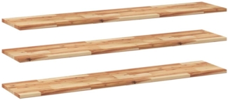 vidaXL Schweberegale 3 Stk. 140x30x2 cm Massivholz Akazie Ölbehandelt 3279545