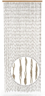 Kobolo Türvorhang Vorhang Papiervorhang LOOP - grau - 90x200 cm - Papier, Ösen (1 St)