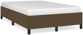 vidaXL Bettgestell ohne Matratze Dunkelbraun 120x190 cm Stoff 3269634