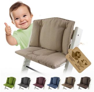 Bambiniwelt Sitzkissen, kompatibel mit Stokke 'Tripp Trapp' Hochstuhl, meliert beige