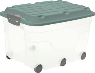 Rotho Aufbewahrungsbox Roller 6 59,5 x 40 x 37 cm inklusive Deckel + Rollen 57 L