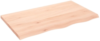vidaXL Waschtischplatte 100x60x(2-4) cm Massivholz Unbehandelt 3156039