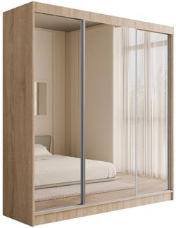 ALTDECOR Schiebetürenschrank V2-URBANO (Kleiderschrank Garderobenschrank mit viel Stauraum Moderner Schrank) Spiegel Spiegeltüren Vielseitiger Schwebetürenschrank