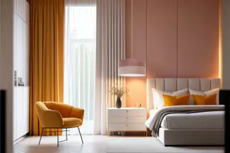 BPS Koncept 0Ex0-010-60 Hängeleuchte TWIST Velourss auf PVC-Basis rosa, weiß 1xE27 60W H:112 Ø60cm dimmbar