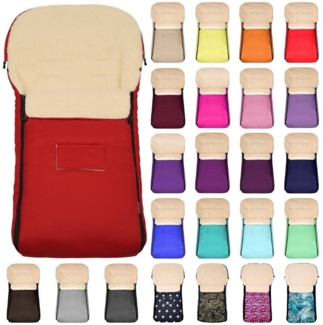 Baby-Joy Fußsack Fußsack KAI XL 105cm Lammwolle Winterfußsack Thermo Babyfußsack 6 Mon, Wetterfest, Thermo-warm und Ultraweich