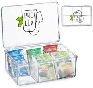 Transparente Teebox mit 6 Fächern 10039737