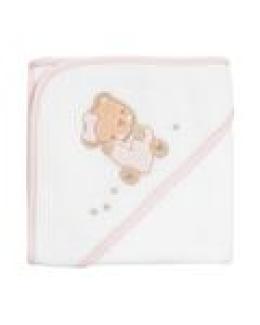 Kikkaboo Kapuzenhandtuch Dream Big 90 x 90 cm Babyhandtuch Tiermotiv Baumwolle rosa