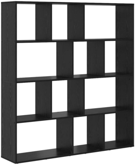 vidaXL Bücherregal Schwarz Eichen-Optik 132 x 29 x 141.5 cm 3388358