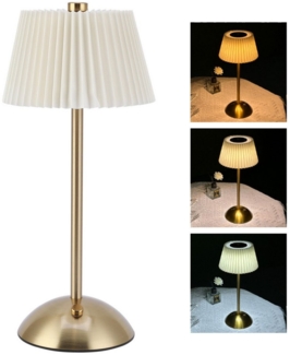 BlingBin LED Tischleuchte Nachttischlampe Kabellos, Touch Dimmbar Tischleuchte 3 Farbtemperatur, Einstellbare Helligkeit, USB Wiederaufladbar, LED fest integriert, Kaltes Licht, Natürliches Licht, Warmes Licht, Metall Tischlampe Outdoor für Schlafzimme...