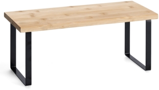 ZELLER 27429 Regal Bambus/Metall, schwarz, ca. 36 x 15,5 x 15,5 cm