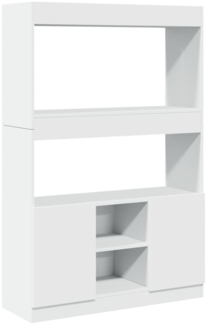 vidaXL Highboard Weiß 92x33x140 cm Holzwerkstoff 3309609