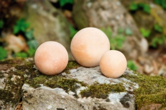 Kugel, 3er Set Gartendeko Skulptur Terracotta Naturton Terrasse