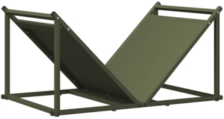 vidaXL Brennholzregal Olivgrün 70x43x34,5 cm Kaltgewalzter Stahl 864176