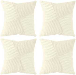 Amilian Kissenhüllen - 4er Set Kissenbezug, Kissenbezüge - Zierkissenbezüge, (4 Stück), 40x40 cm, Kissenhülle für Sofakissen, Dekokissen, Zierkissen, Kissen
